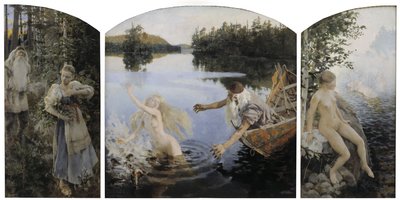Aino Myth, Triptych by Akseli Gallen Kallela
